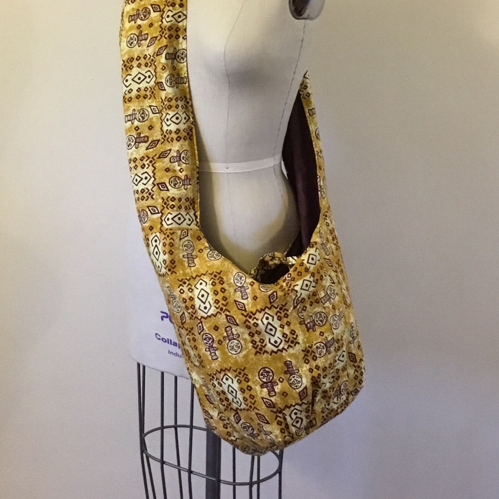 Handmade Large Bag Tote Hobo Cross Body Reversible